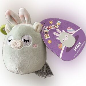 Nwt 🦙 3" clip Easter Squad Miley the Green Llama w/ Bunny Ears